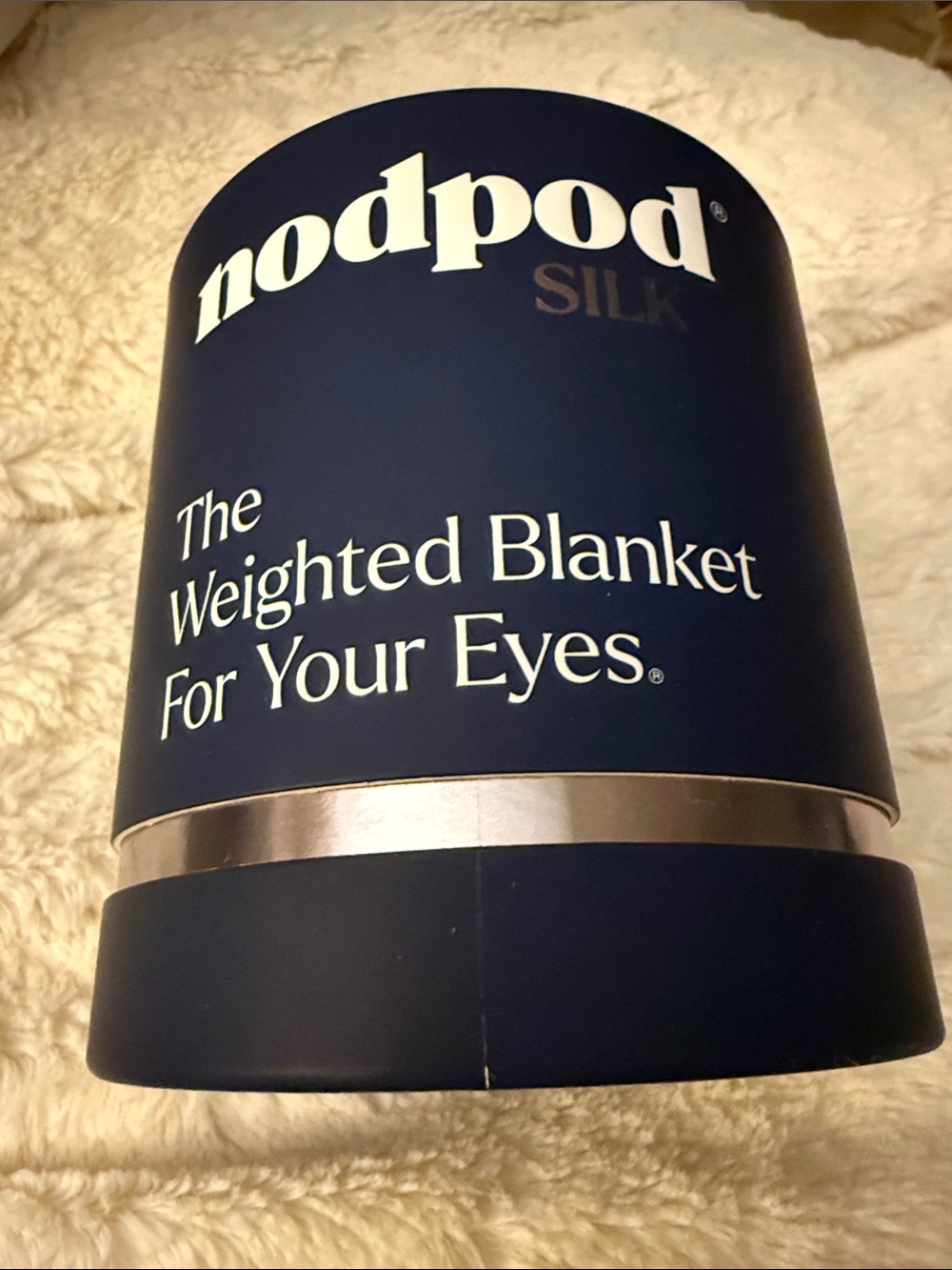 Nodpod Silk Weighted Eye Mask - Navy Blue